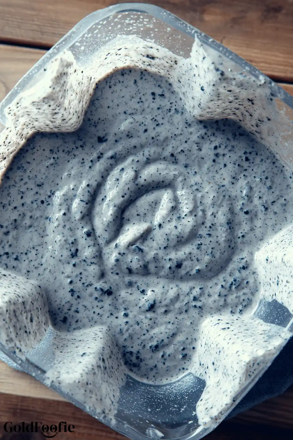 Blending Beans into Tortilla Batter Black bean tortillas batter swirling in blender