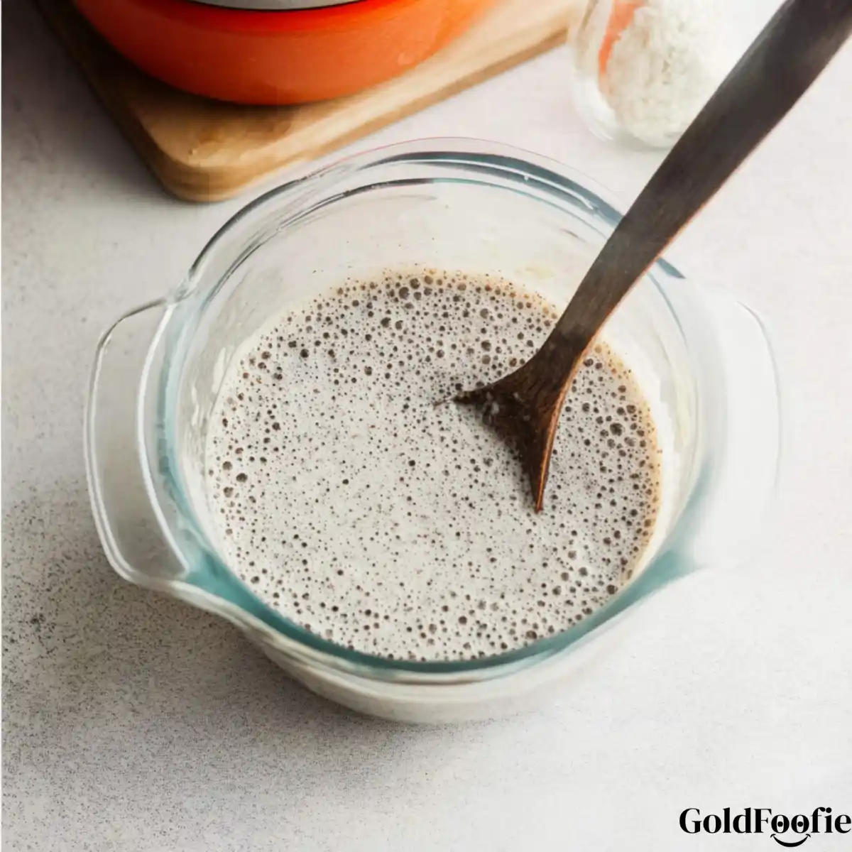 Coconut Chia Pudding Before Refrigeration Blended Coconut Chia Pudding Mixture