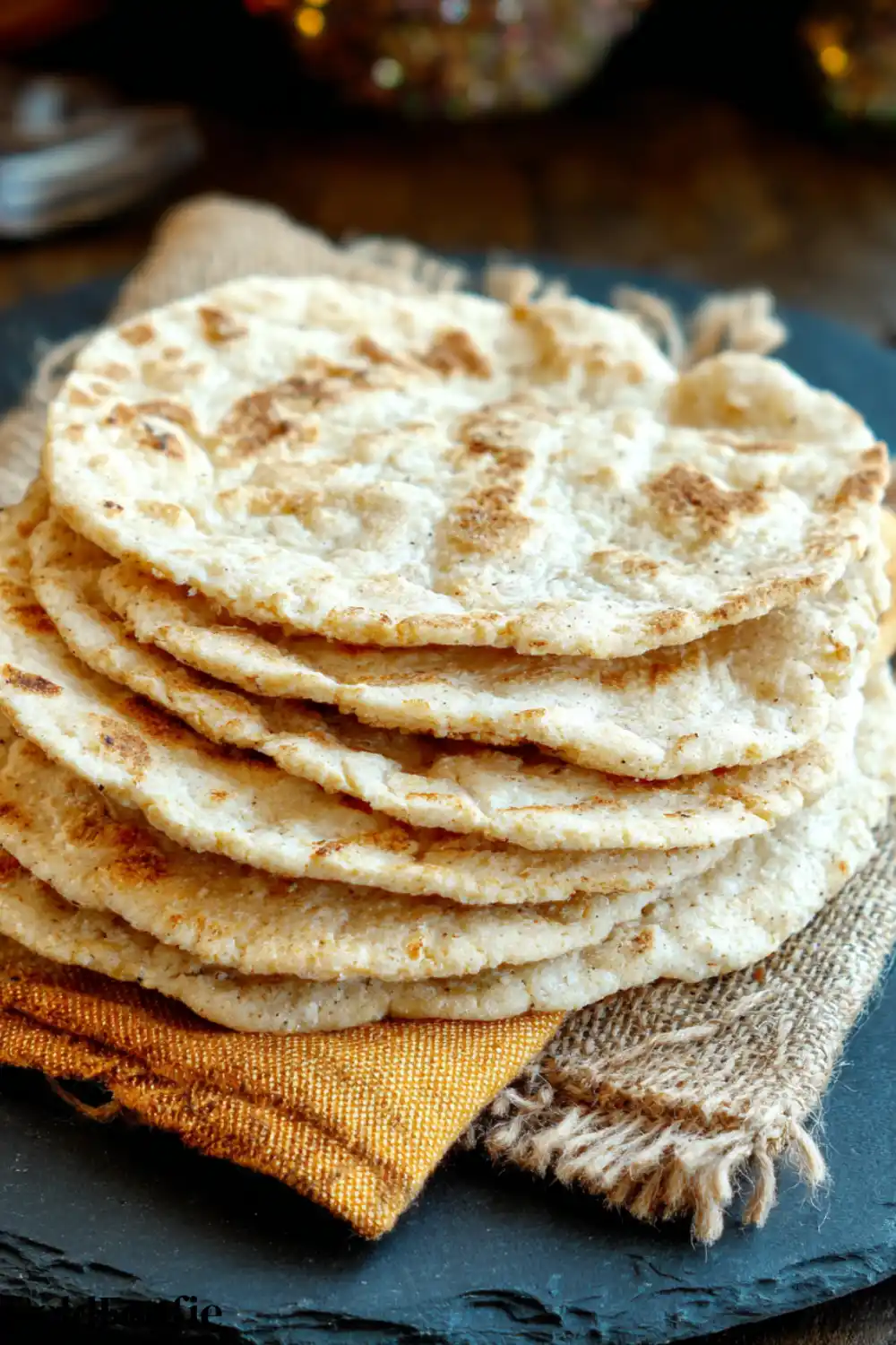 Coconut Flour Tortillas Stack of white coconut flour tortillas