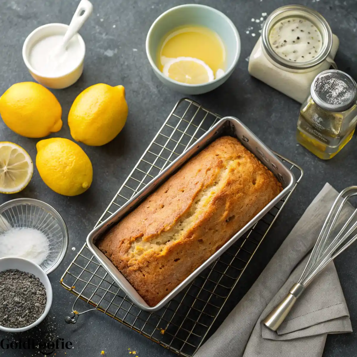 Freshly Baked Lemon Chia Loaf Cake Freshly Baked Lemon Chia Loaf Cake