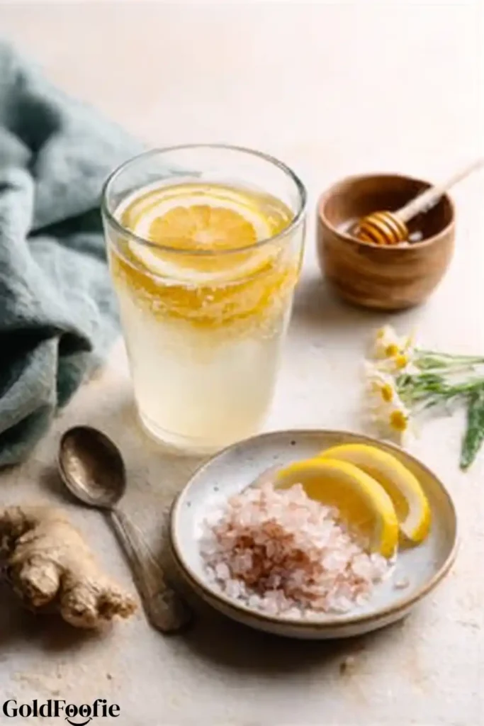 The Detox Weight Loss Drink That Actually Works 16 The Detox Weight Loss Drink with lemon slices, pink salt, ginger, and honey.