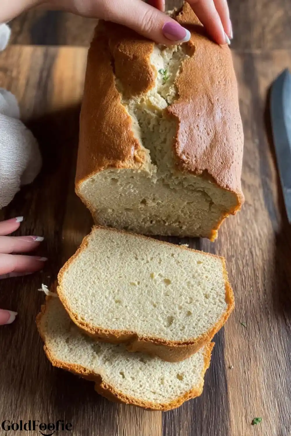 Golden-Brown Perfection - Almond flour bread A perfectly baked golden-brown loaf of almond flour bread.