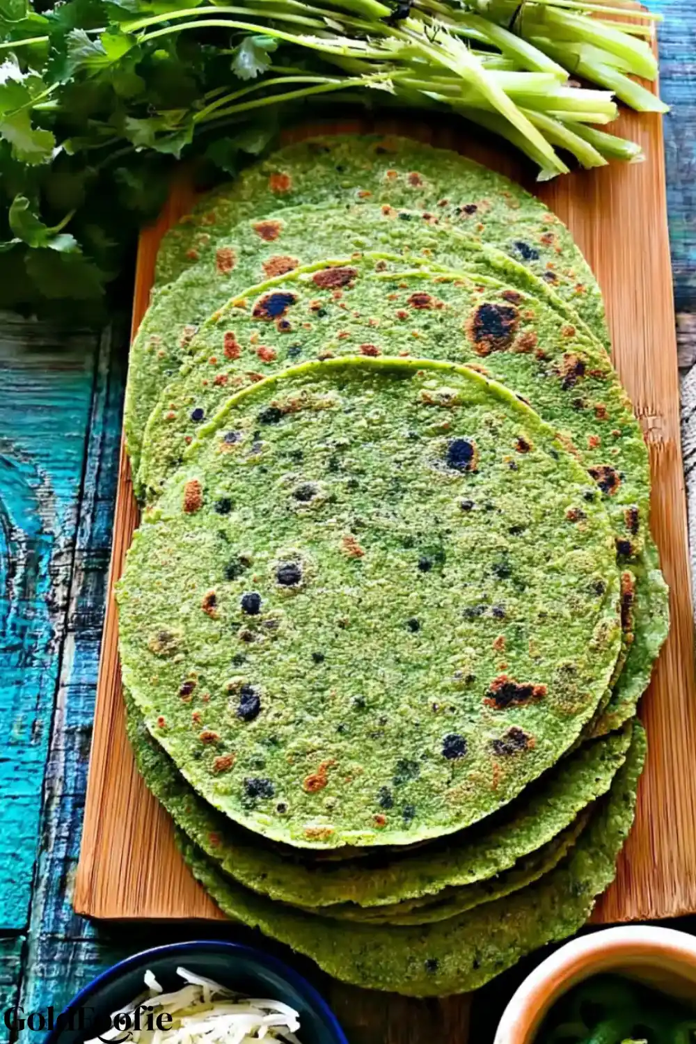Green Tortillas Perfect for Healthy Wraps-1 Low carb spinach tortillas served with cheese and edamame