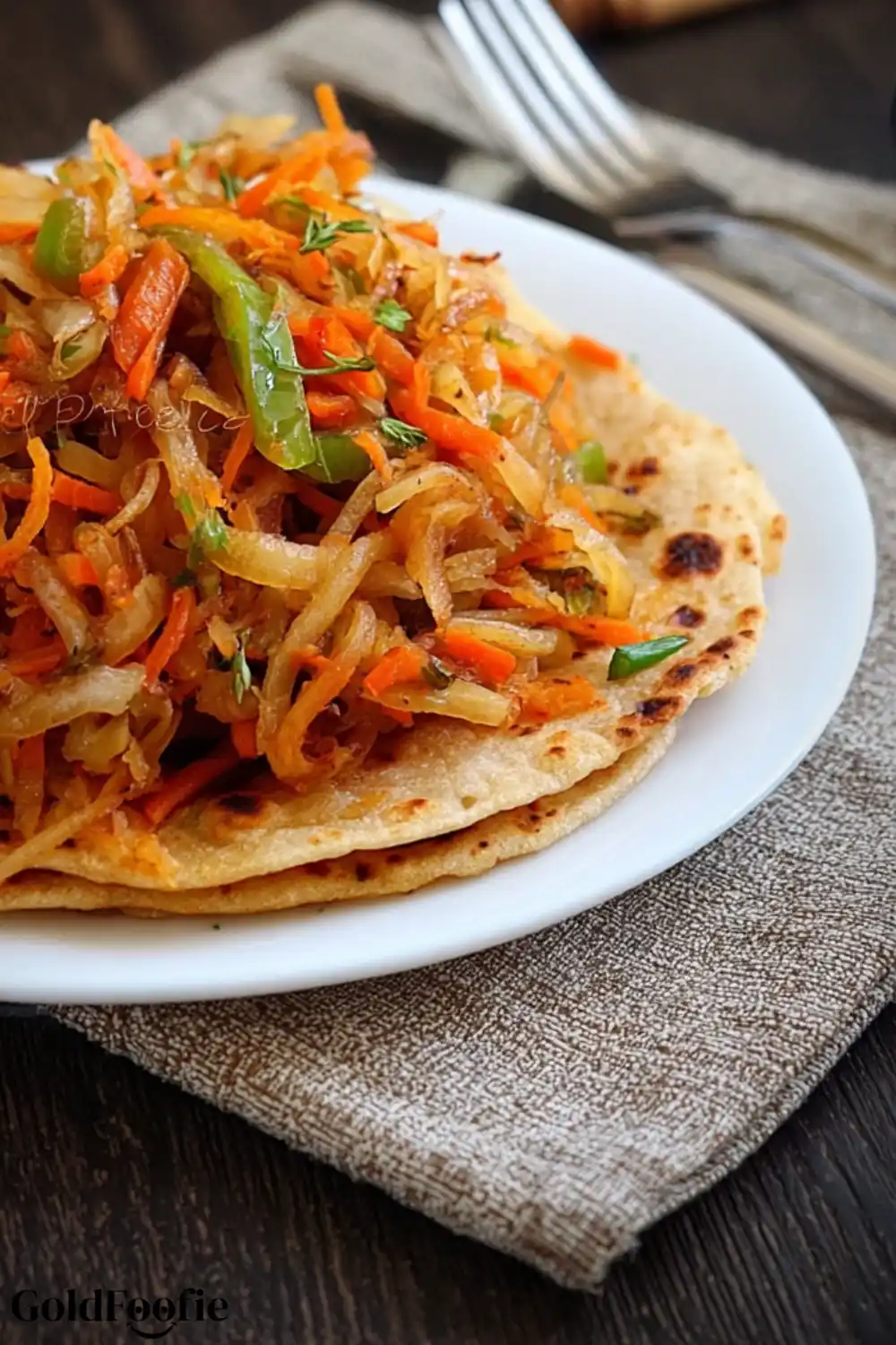 Easy Low Carb Tortilla Noodles 6 Close-up of tortilla noodles with bell peppers and carrots
