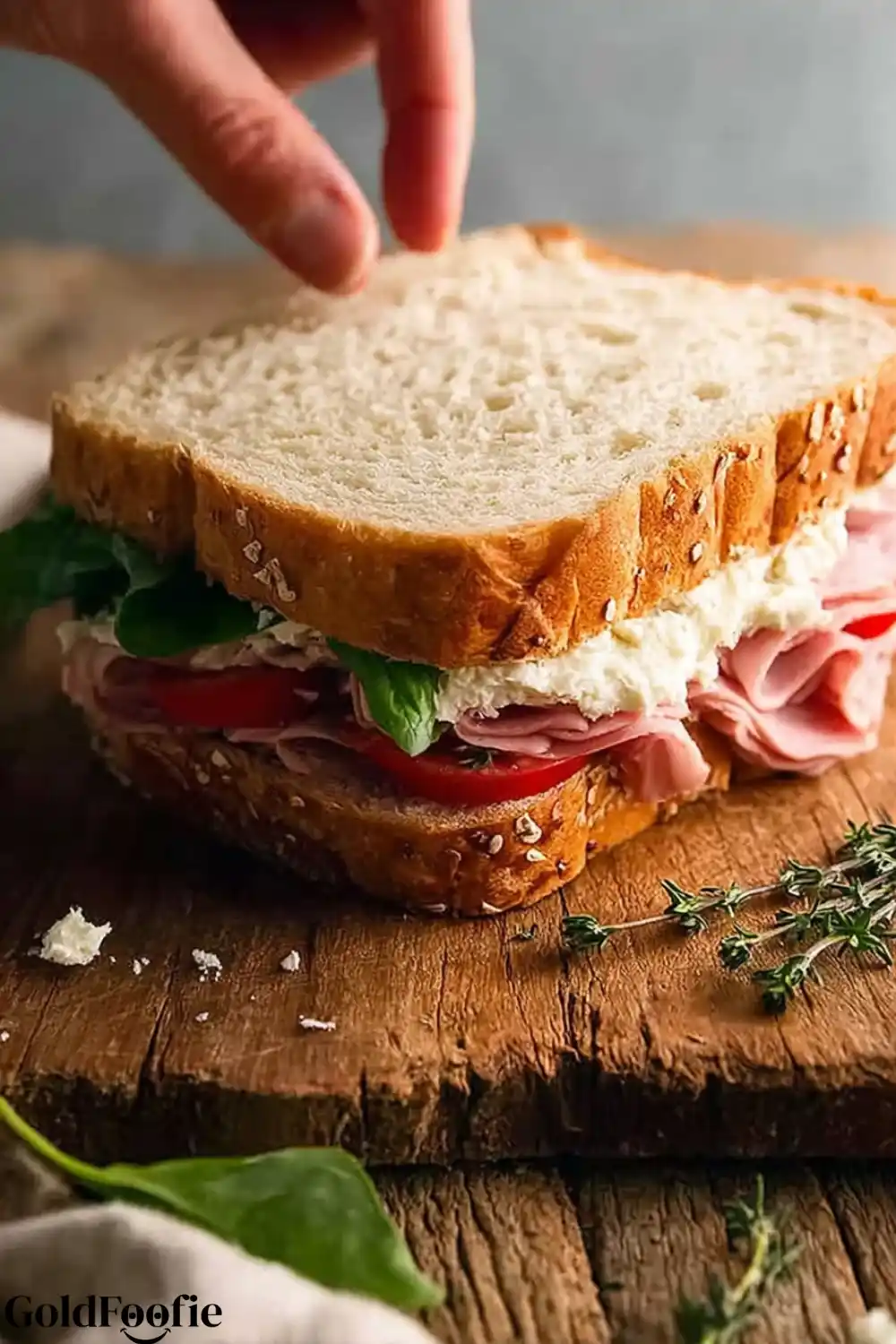 No-Yeast Bread Sandwich Sandwich made with quick bread slices