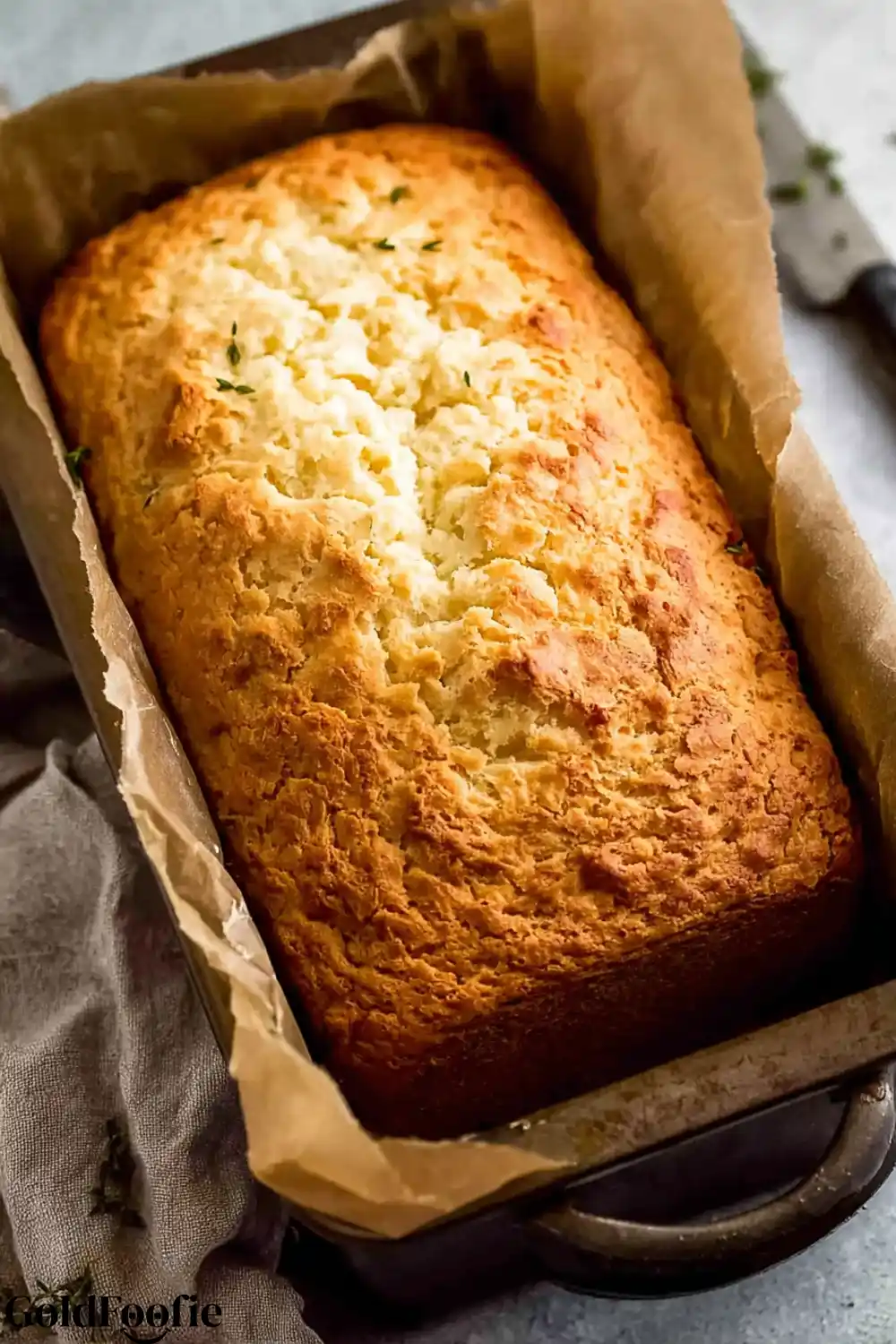Quick Bread in Pan Full loaf of sliced No-yeast Quick Bread