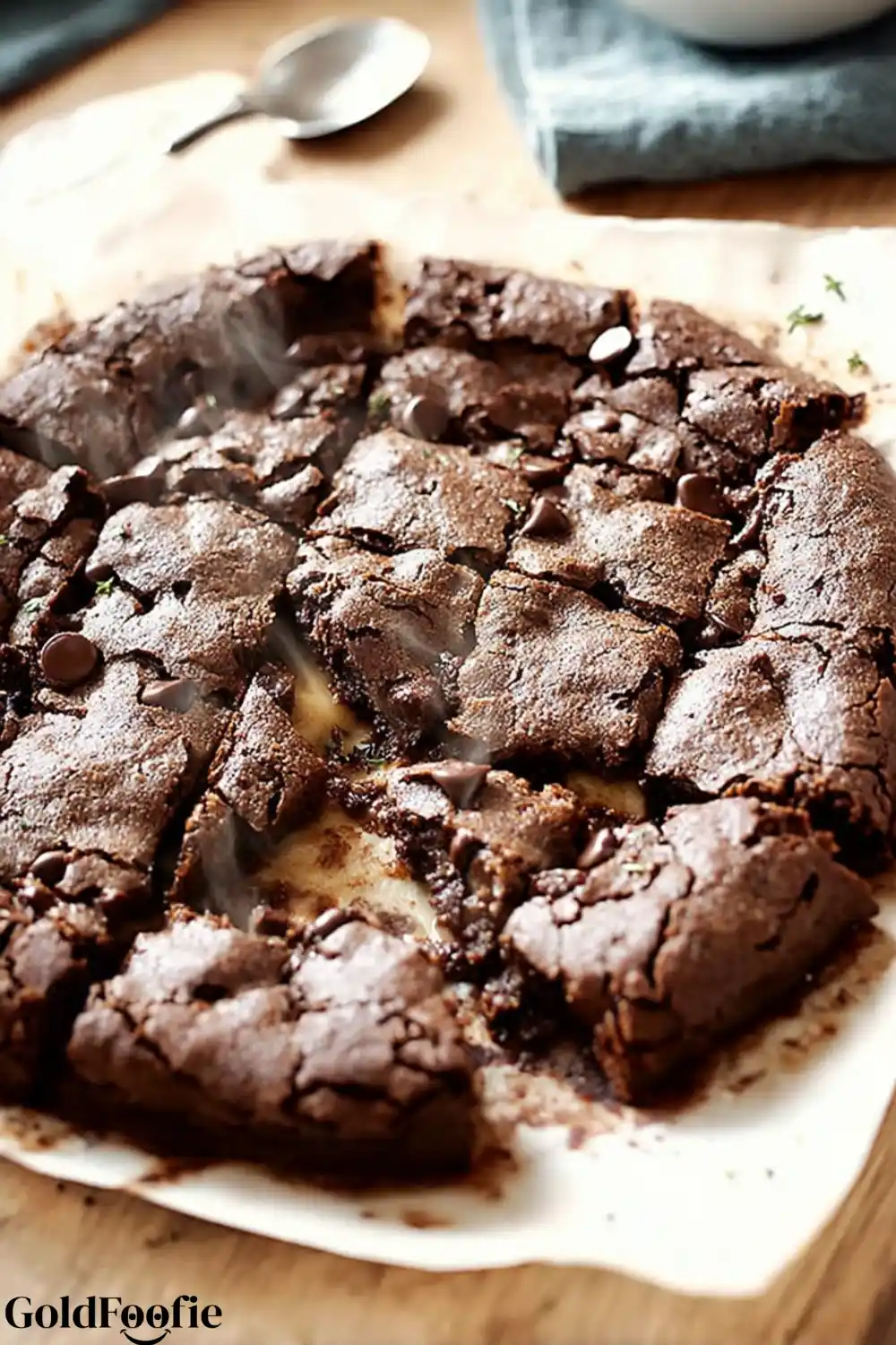 Warm Gluten-Free Brownies - Gluten-free diabetic recipes Steaming hot brownies with a glossy top, freshly out of the oven - Gluten-free diabetic recipes