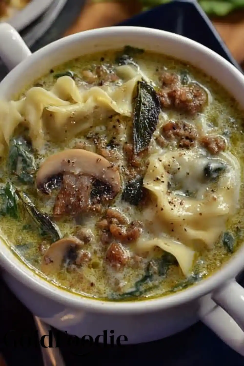 Alfredo Lasagna Soup with Spinach Alfredo Lasagna Soup with Spinach