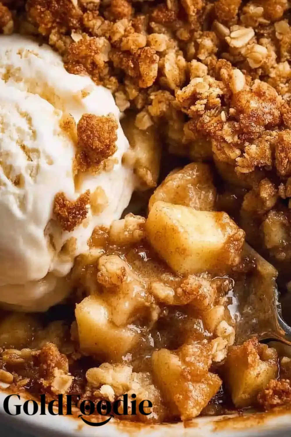 Best Homemade Apple Crumble Recipe 5 Apple crumble dessert with caramel drizzle
