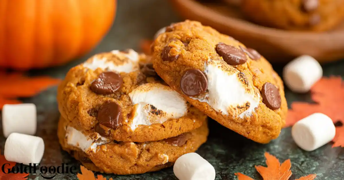 Home 29 Chewy Pumpkin S’mores Cookies