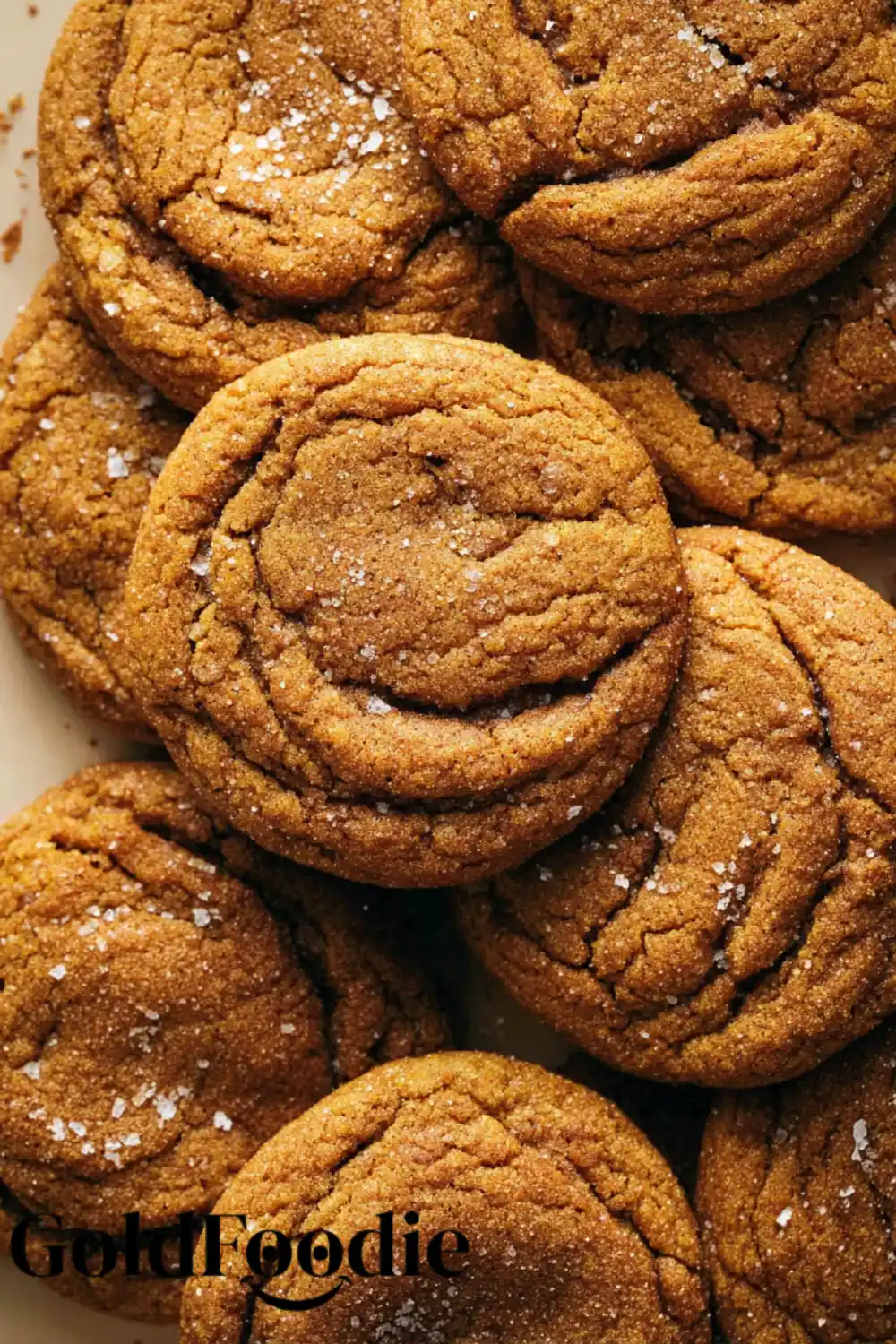 Maple Pumpkin Cookies 5 Soft maple pumpkin cookies with cracked tops and sugar sparkle