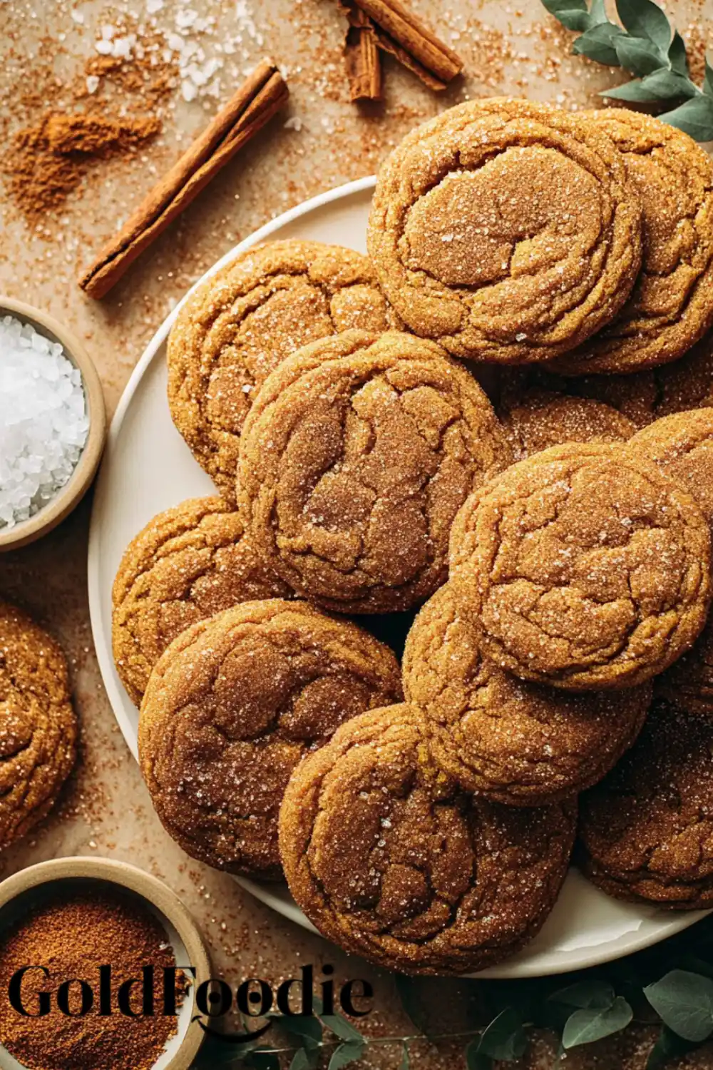 Fall Cookie Platter Plate of maple pumpkin cookies surrounded by fall spices