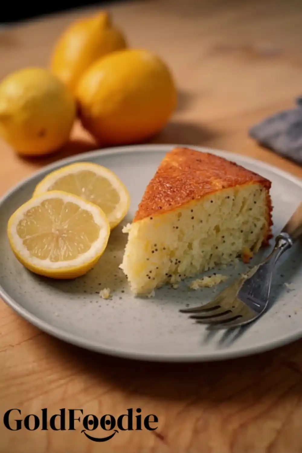 Fresh and Zesty Lemon Cake vegan Lemon chia seed cake with lemon rounds