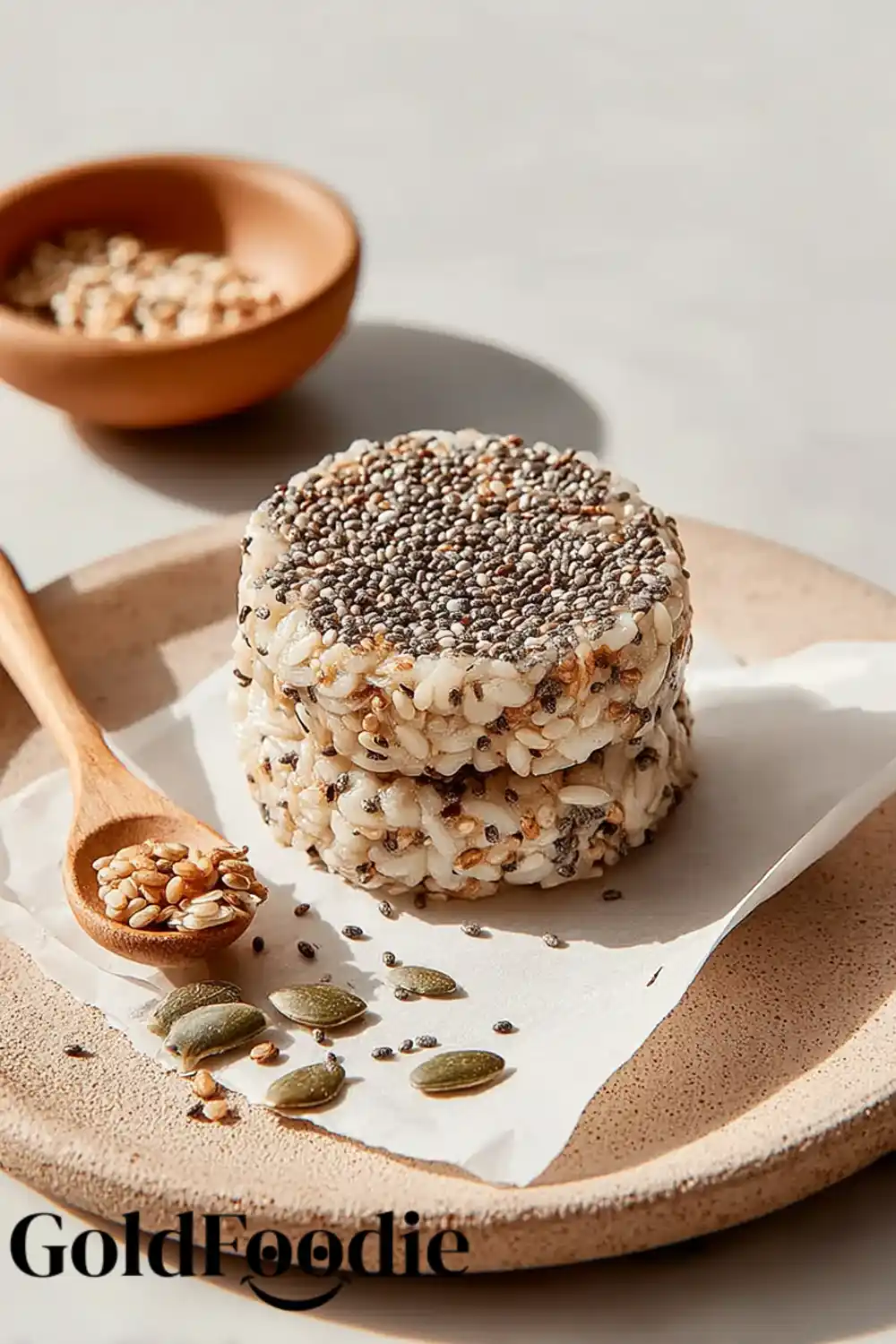 Protein Chia Rice Cake Duo double chia seed rice cakes with seeds