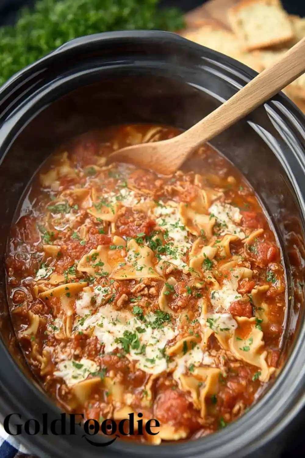 Slow Cooker Lasagna Soup with Herbs Hearty Crock pot Lasagna Soup