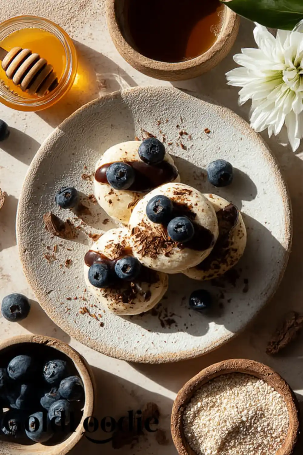 Sweet Chia Rice Cakes with Blueberries banana and blueberry rice cakes