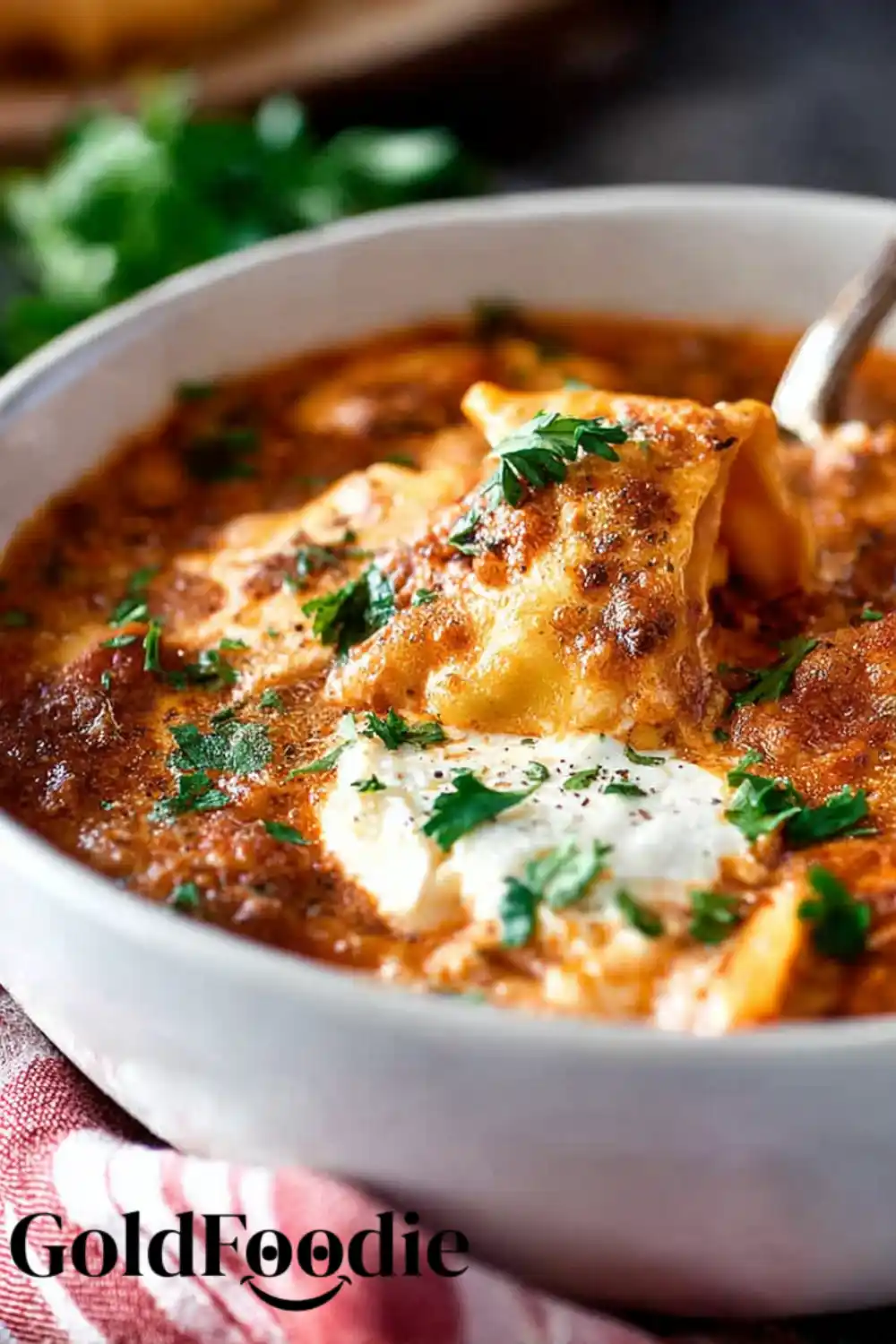 Creamy Lasagna Soup with Ricotta cheesy lasagna soup recipe